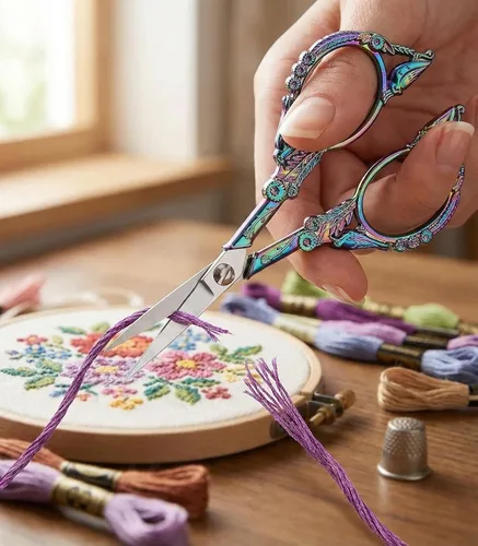 Miniatura 2 de Tijeras de Crochet – Tijeras de Grado Profesional para costura, manualidades, obras de arte, crochet, recorte, bordado, hilo, herramienta de Arco