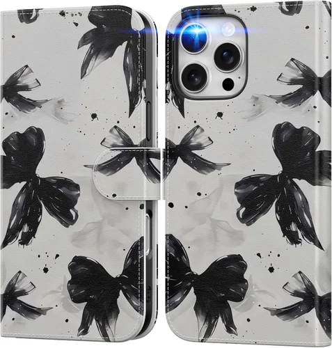 Miniatura 87 de DEENAKIN Funda tipo cartera para iPhone 15 con tarjetero + clip para efectivo, bloqueo RFID, protección contra caídas de grado militar y obras