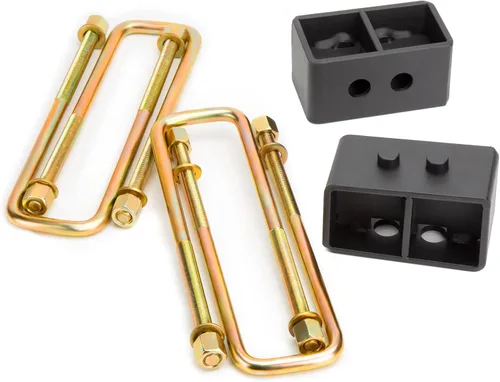 Dynofit - Bloques de elevación traseros de 3 pulgadas para Ford F150 2WD 4WD 2004-2020, kit de bloque de elevación y pernos en U cuadrados para