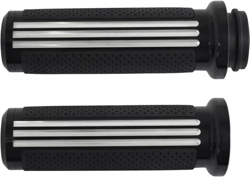 Miniatura 18 de 1" Electronic Throttle Defiance Handlebar Grips 25mm Hand Grips Fit for Harley Touring Street Glide Road King Road Glide Electra Glide #2 Negro