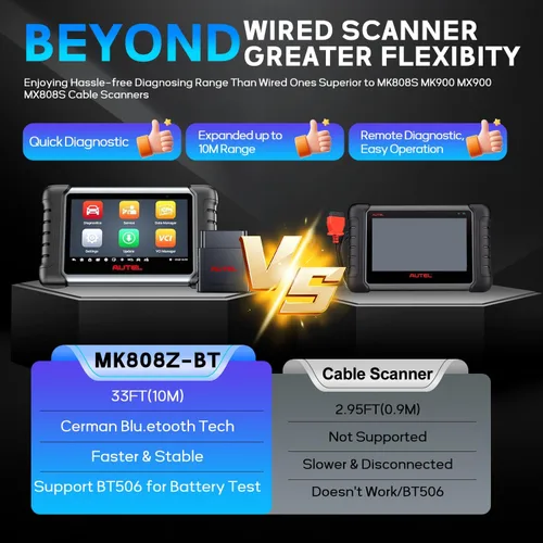 Miniatura 7 de Autel MaxiCOM MK808Z-BT Escáner de diagnóstico - Herramienta de escaneo bidireccional funciona como MK900BT, hasta MK808S MX808S MK808Z, más de 28