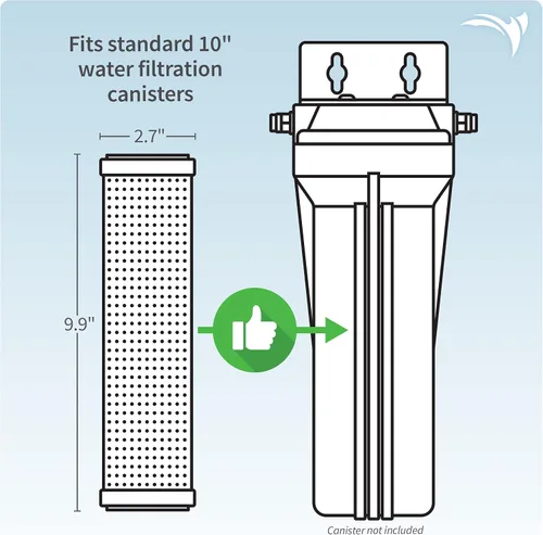 Miniatura 4 de AQUATICLIFE Carbon Plus Filtro de agua de bloque de carbono de 10 pulgadas Cartucho de reducción de cloramina para ósmosis inversa Desionización
