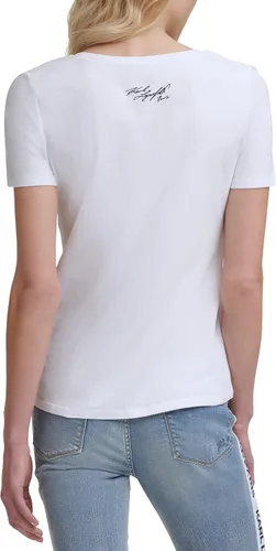 Miniatura 3 de Karl Lagerfeld Paris Women's Short Sleeve Graphic Logo Tee