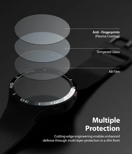 Miniatura 6 de Ringke Vidrio para bisel [4 unidades] Compatible con Samsung Galaxy Watch 4 Protector de pantalla (1.575 pulgadas), vidrio templado, dureza 9H