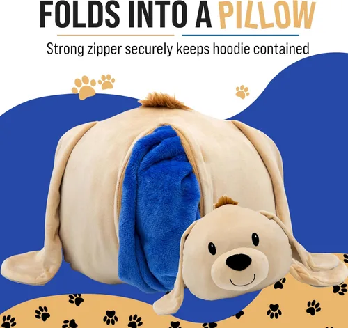 Miniatura 3 de Manta con capucha - Manta con capucha para niños - Manta portátil para niños - Almohada de felpa Perro Dougie