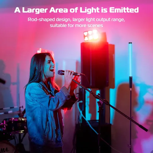 Miniatura 6 de Varita de luz LED RGB Ulanzi VL119, varita de video RGB de 360° para fotografía, luz cúbica recargable incorporada de 2600mAh, luz de cámara