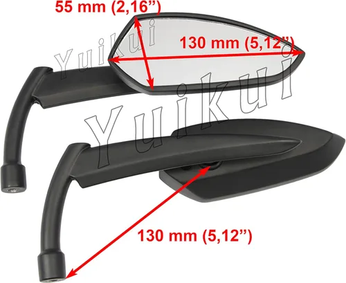 Miniatura 2 de Espejo retrovisor universal para motocicleta Kawasaki er-5 kle versys zr z 250 er-6n