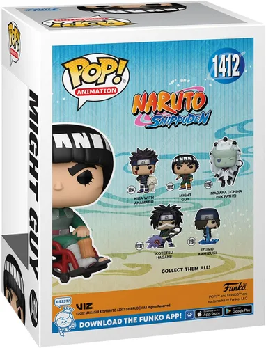 Miniatura 2 de Funko Pop! Animación: Naruto Shippuden - Might Guy, Guy Sensei en Silla de Ruedas Roja Edición Especial Multicolor Figura de Vinilo Exclusiva #1412