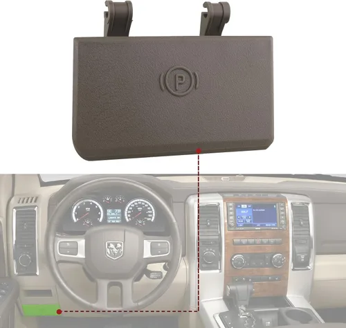 Miniatura 2 de TQPONLY Manija de liberación de freno de estacionamiento (beige) compatible con camiones Dodge Ram 1500 2500 3500 4500 5500