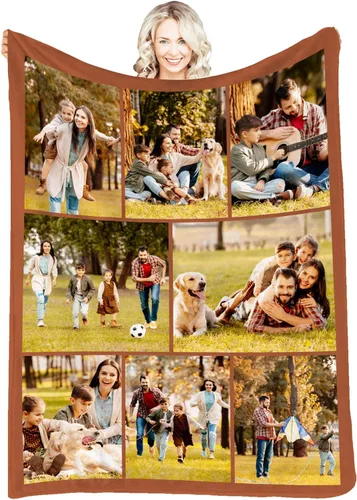 Miniatura 9 de Manta personalizada con fotos, mantas y mantas hechas en Estados Unidos, mantas personalizadas con fotos y texto para adultos, niños, familia
