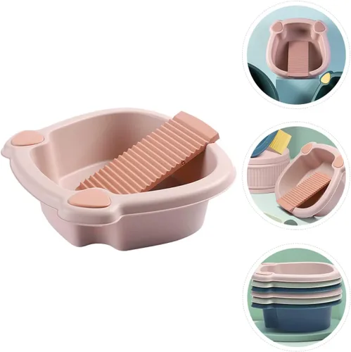 Miniatura 2 de Toddmomy Lavabo de tabla de lavado de 11.41 x 11.41 x 3.74 pulgadas, ligero para lavar a mano, ropa, pequeñas prendas delicadas, uso en el hogar