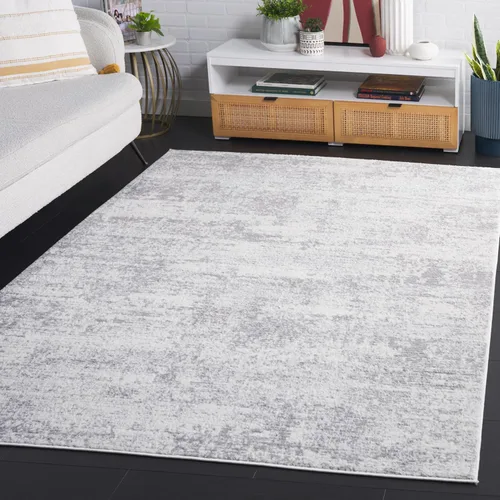 Miniatura 25 de SAFAVIEH Amelia Collection ALA700A - Alfombra decorativa de 2'2" x 4', diseño moderno abstracto, color marfil y azul, no desprende pelusa y de fácil