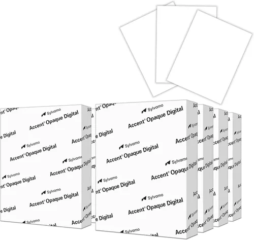 Miniatura 8 de Accent 188179R - Papel de cartulina blanco opaco de 8.5 x 11 pulgadas, 120 libras, 325 GSM - 150 hojas (1 resma) - Cartulina suave de alta calidad