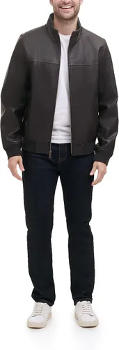 Miniatura 4 de Tommy Hilfiger Men's Faux Leather Bomber Jacket