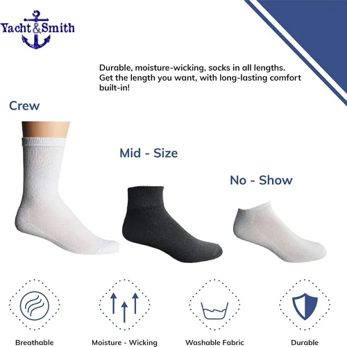Miniatura 3 de SOCKSNBULK 60 Pairs of Kids Crew Socks Soft Sports Socks In Bulk Pack