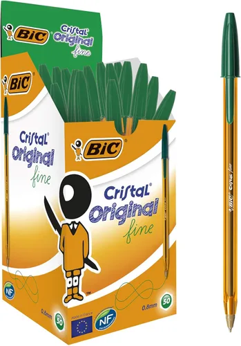 Miniatura 3 de BIC - Bolígrafos Cristal Original Fine, color azul, caja de 50