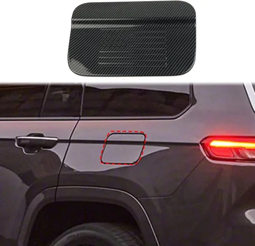 Tapacubos de puerta de gas de fibra de carbono para Jeep Grand Cherokee L 2021-2024 para Grand Cherokee 2022-2024