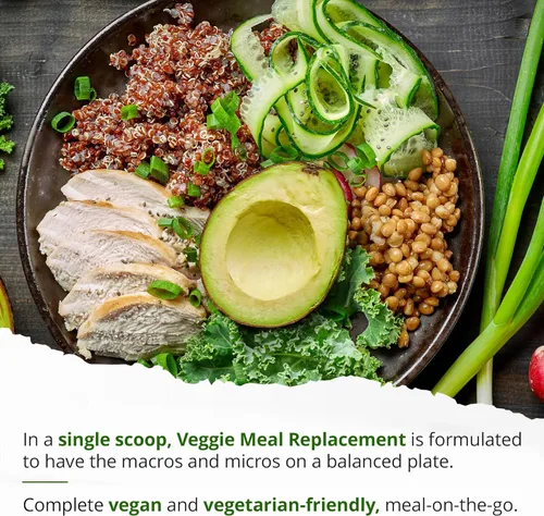 Miniatura 6 de MRM Proteína nutritiva de reemplazo de comida vegetariana Sabor a chocolate moca 0.78 oz de proteína completa a base de plantas Comida sobre
