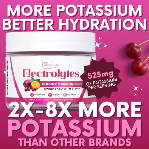 Miniatura 5 de Zero Sugar - Polvo de electrolitos de cereza y maracuyá - Hidratación refrescante - Energía sin cafeína con todos los ingredientes naturales