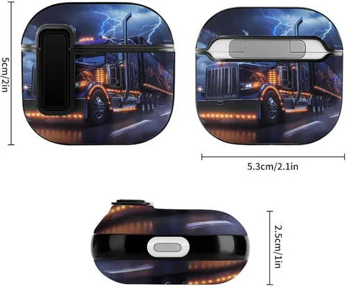 Miniatura 2 de Truck Thunder - Funda divertida compatible con AirPods 4 con bloqueo automático