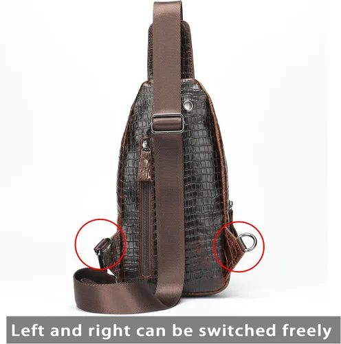 Miniatura 211 de LUKZIJAES Bolso bandolera de cuero genuino para hombre