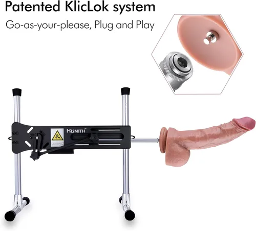 Miniatura 7 de Hismith Consolador ultra realista de doble densidad de 12.6 pulgadas, textura media, 9.4 pulgadas de longitud insertable con sistema KlicLok