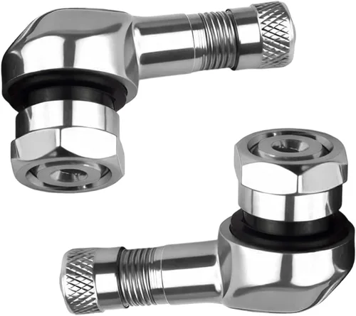 Miniatura 9 de 2 vástagos de válvula de neumático de motocicleta, aleación de aluminio CNC de 90 grados, universales para neumáticos sin cámara de 0.394 in a 0.445