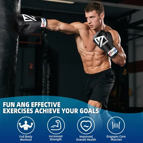Miniatura 6 de Guantes de boxeo para hombres y mujeres, guantes de entrenamiento y sparring, guantes de boxeo para bolsa pesada de entrenamiento para boxeo