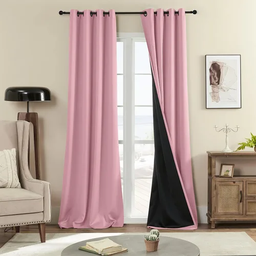 Miniatura 12 de Rutterllow - Cortinas 100% opacas, paneles de cortina con ojales, aislamiento térmico y bloqueo de luz para habitación y sala de estar