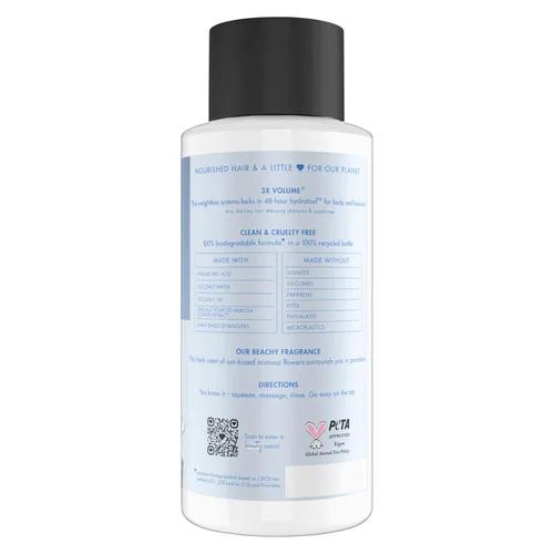 Miniatura 2 de Love Beauty and Planet Acondicionador de volumen sin peso con ácido hylaurónico agua de coco y flor de mimosa para el cuidado del cabello fino