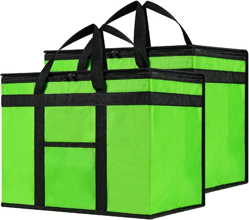 Miniatura 33 de NZ home Bolsa de enfriador XXL PRO aislada y duradera para entrega y compras de comestibles con cremallera superior, para calentar alimentos