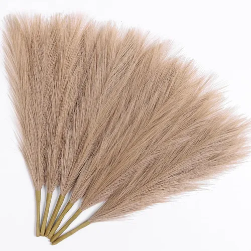 Miniatura 28 de Ureymx Hierba de Pampas Artificial Decorativa 17.7 Pulgadas 30pcs, Arreglo Floral de Hierba de Pampas y Relleno de Jarrón Hierba de Pampas Azul