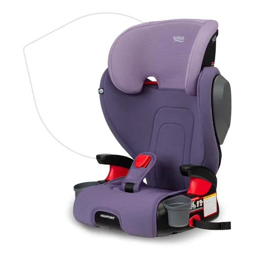 Miniatura 11 de Britax Highpoint - Asiento elevador de posicionamiento con cinturón y sin espaldar, SafeWash, gris ombré