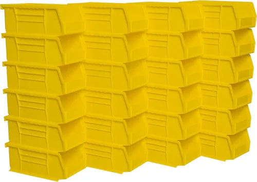 Miniatura 16 de Paquete de 24 contenedores colgantes de plástico 30220 de Akro-Mils, apilables, 7 x 4 x 3 pulgadas, color negro Rojo