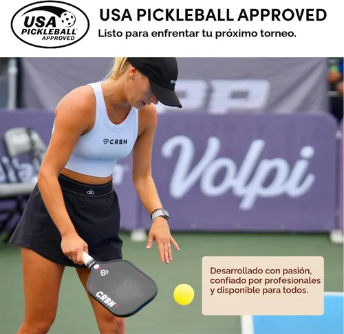 Miniatura 7 de CRBN Pickleball - X Series Power Paddle - Carbon Fiber Pickleball Paddle with Foam Injected Edges for Expanded Sweet Spot CRBN3X