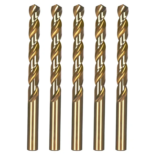 Broca de cobalto de 0.217 in, brocas de metal M35 HSS, para metal duro, acero inoxidable, 5 unidades