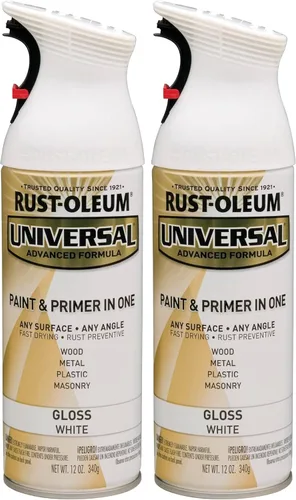 Miniatura 30 de Rust-Oleum 245197 Pintura en aerosol universal para todas las superficies, 12 onzas, negro satinado