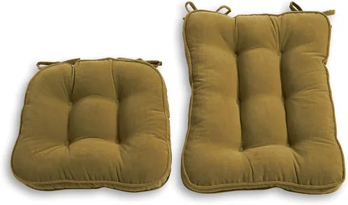 Miniatura 8 de South Pine Porch Hampton - Juego de 2 cojines para mecedoras estándar, color crema
