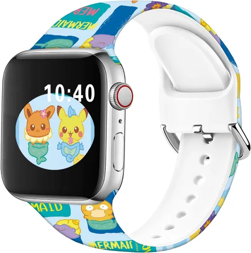Miniatura 2 de Compatible con Apple Watch Band Pikacu Mermaid Fish de 1.92 pulgadas, 1.81 pulgadas, 1.77 pulgadas, 1.73 pulgadas, 1.65 pulgadas (serie 3, 2, 1)