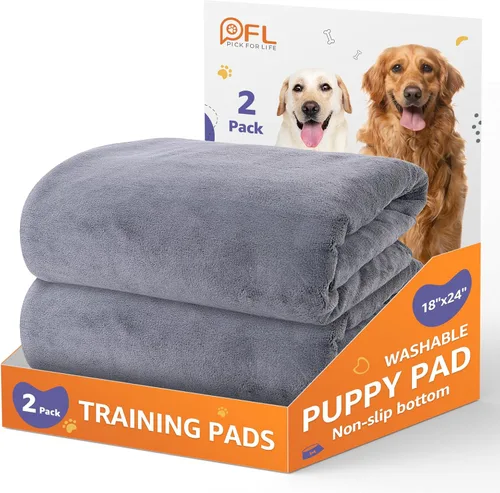 Almohadillas lavables para orina de perro 24x36 pulgadas paquete de 2 reutilizables, alfombrillas absorbentes antideslizantes para perros para