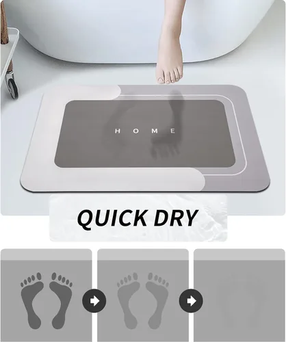 Miniatura 3 de Housego Tapete mágico de baño absorbente, alfombra de secado rápido, tapete mágico de baño antideslizante, alfombra de piso con respaldo de goma