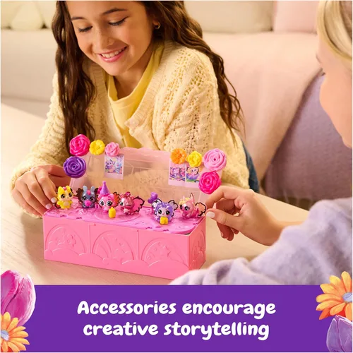 Miniatura 6 de Hatchimals Bloomables, Bloom Bash Collectibles Pack con 6 personajes sorpresa de caja ciega, más de 15 accesorios, terrario y pista de baile