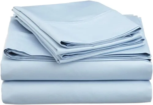Miniatura 45 de LaxLinen Sábanas Aqua Solid Full, 1 sábana bajera de bolsillo extra profundo para colchones de 18 a 24 pulgadas, calidad egipcia elástica, 600 hilos