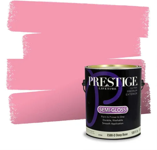 Miniatura 720 de Prestige Paints Pintura exterior e imprimación en uno, 1 galón, plano, coincidencia comparable de Valspar* Amber Rose*