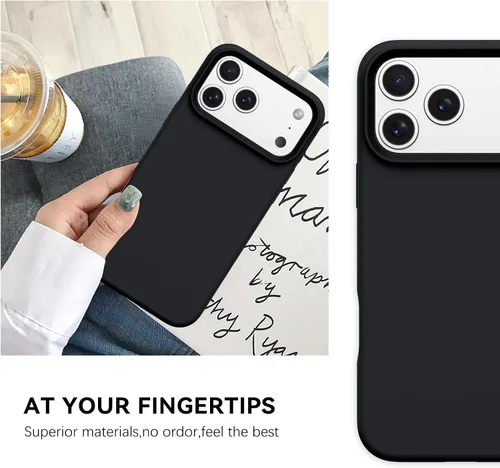 Miniatura 8 de GUAGUA Funda compatible con iPhone 17 Pro Max de 6.9 pulgadas, silicona líquida, goma de gel suave, delgada, forro de microfibra delgada