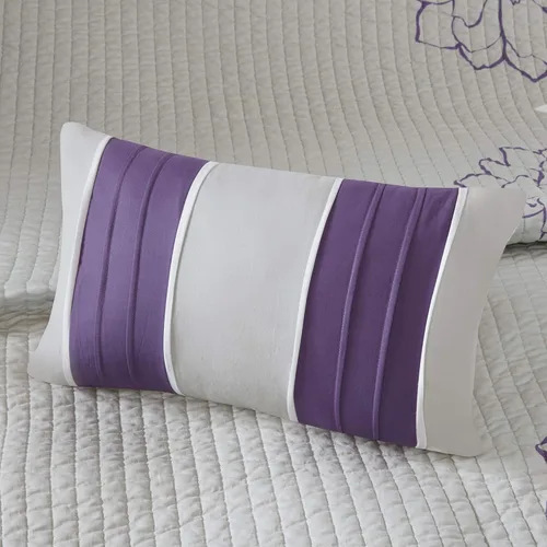Miniatura 7 de Madison Park Lola Juego de colcha 100 % algodón, informal, floral, puntadas en canal, 365 días, ligero, colcha, almohadas decorativas, fundas, Lola