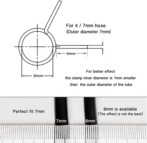 Miniatura 2 de Abrazadera de manguera de riego de 1/4", firme y a prueba de fugas, fácil de instalar, solución para fugas de conector de kit de riego por goteo
