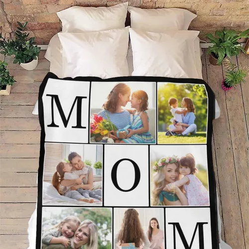 Miniatura 4 de MyPupSocks Manta personalizada para mamá, regalos personalizados para mamá, manta de cama con fotos, regalos de cumpleaños para mujeres, mamá