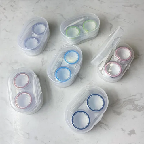 Miniatura 6 de Paquete de 6 fundas para lentes de contacto, kit de viaje, kit de almacenamiento portátil al aire libre, estuche para lentes de contacto para viajes
