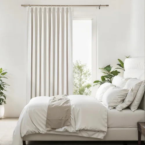 Miniatura 23 de Central Park Paneles de cortinas plisadas opacas con textura de lino, con aislamiento térmico y pestaña trasera, para sala de estar o dormitorio